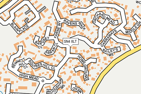 SN4 8LT map - OS OpenMap – Local (Ordnance Survey)
