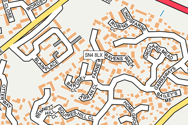 SN4 8LX map - OS OpenMap – Local (Ordnance Survey)