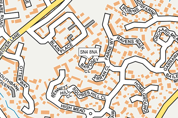 SN4 8NA map - OS OpenMap – Local (Ordnance Survey)