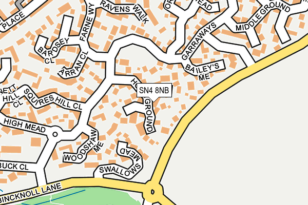SN4 8NB map - OS OpenMap – Local (Ordnance Survey)
