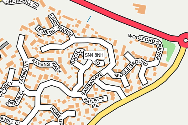 SN4 8NH map - OS OpenMap – Local (Ordnance Survey)