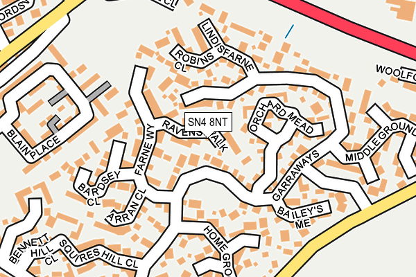 SN4 8NT map - OS OpenMap – Local (Ordnance Survey)