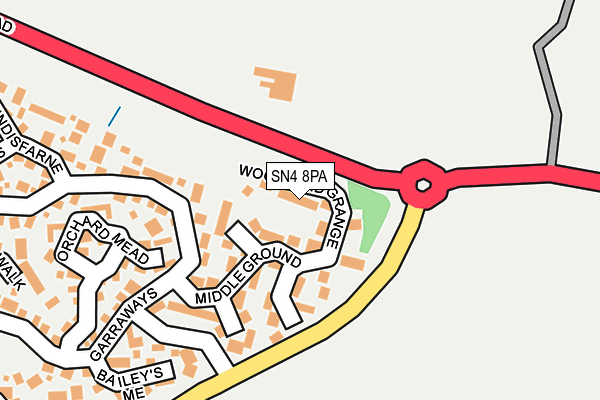 SN4 8PA map - OS OpenMap – Local (Ordnance Survey)