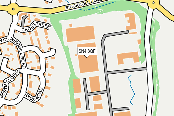 SN4 8QF map - OS OpenMap – Local (Ordnance Survey)