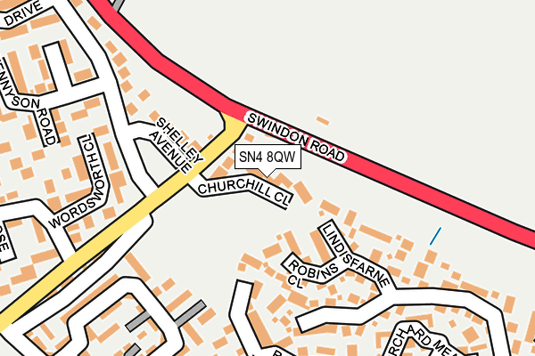 SN4 8QW map - OS OpenMap – Local (Ordnance Survey)