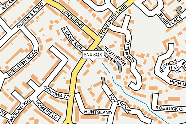 SN4 8QX map - OS OpenMap – Local (Ordnance Survey)