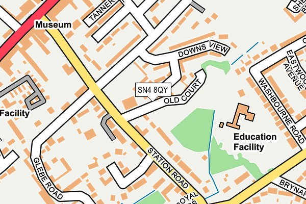 SN4 8QY map - OS OpenMap – Local (Ordnance Survey)