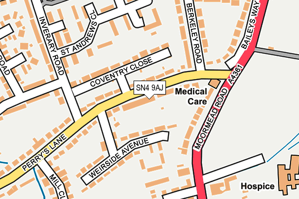 SN4 9AJ map - OS OpenMap – Local (Ordnance Survey)