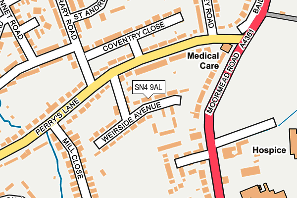 SN4 9AL map - OS OpenMap – Local (Ordnance Survey)