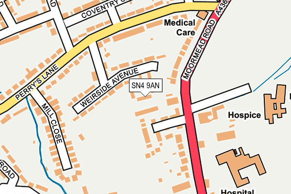 SN4 9AN map - OS OpenMap – Local (Ordnance Survey)