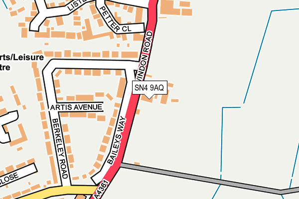 SN4 9AQ map - OS OpenMap – Local (Ordnance Survey)