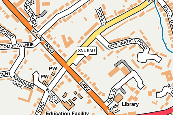 SN4 9AU map - OS OpenMap – Local (Ordnance Survey)