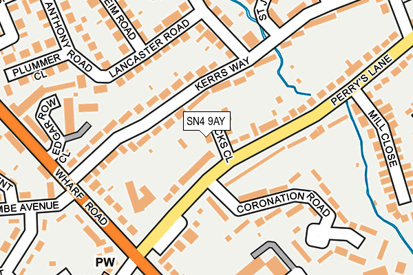 SN4 9AY map - OS OpenMap – Local (Ordnance Survey)