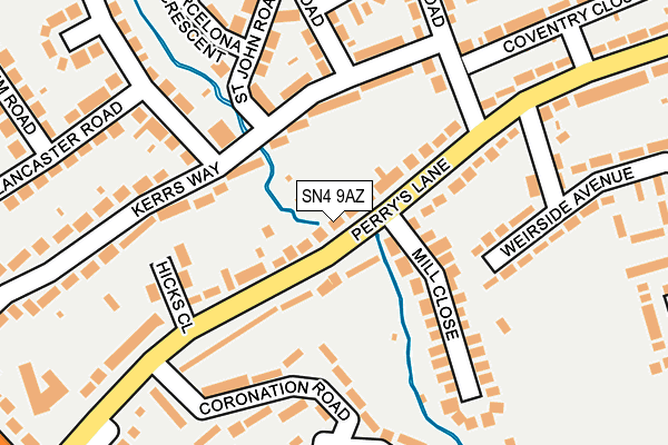 SN4 9AZ map - OS OpenMap – Local (Ordnance Survey)