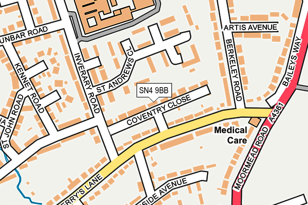 SN4 9BB map - OS OpenMap – Local (Ordnance Survey)