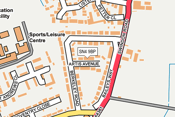 SN4 9BP map - OS OpenMap – Local (Ordnance Survey)