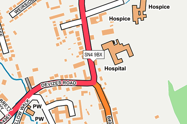 SN4 9BX map - OS OpenMap – Local (Ordnance Survey)