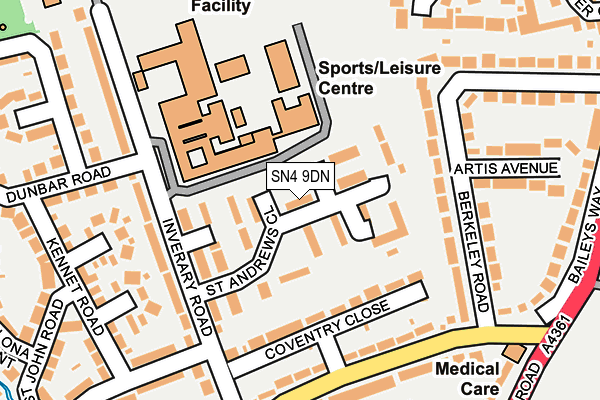 SN4 9DN map - OS OpenMap – Local (Ordnance Survey)
