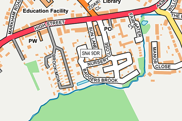 SN4 9DR map - OS OpenMap – Local (Ordnance Survey)