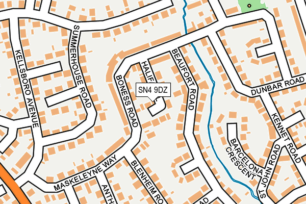 SN4 9DZ map - OS OpenMap – Local (Ordnance Survey)