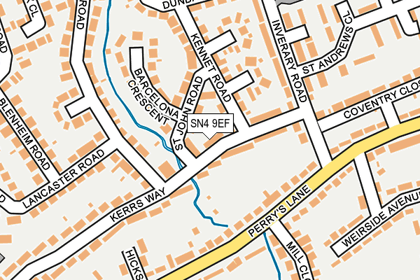 SN4 9EF map - OS OpenMap – Local (Ordnance Survey)