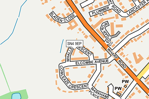 SN4 9EP map - OS OpenMap – Local (Ordnance Survey)