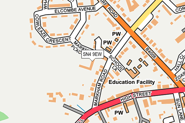 SN4 9EW map - OS OpenMap – Local (Ordnance Survey)