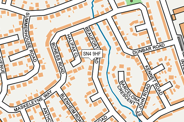 SN4 9HF map - OS OpenMap – Local (Ordnance Survey)