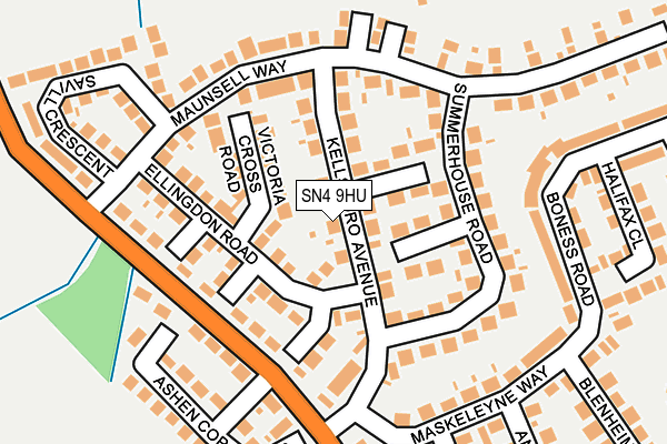 SN4 9HU map - OS OpenMap – Local (Ordnance Survey)