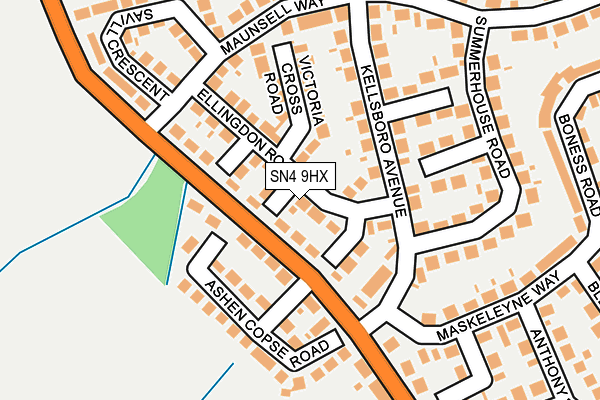 SN4 9HX map - OS OpenMap – Local (Ordnance Survey)