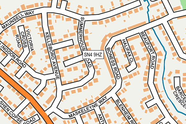 SN4 9HZ map - OS OpenMap – Local (Ordnance Survey)