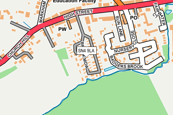 SN4 9LA map - OS OpenMap – Local (Ordnance Survey)