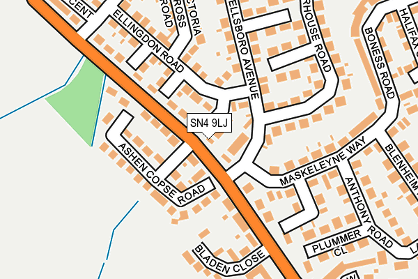 SN4 9LJ map - OS OpenMap – Local (Ordnance Survey)