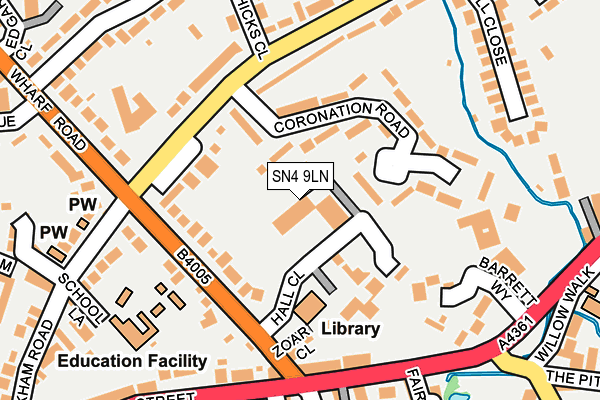 SN4 9LN map - OS OpenMap – Local (Ordnance Survey)