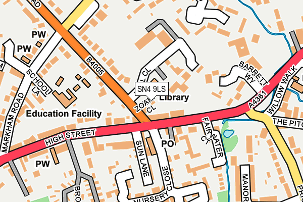 SN4 9LS map - OS OpenMap – Local (Ordnance Survey)