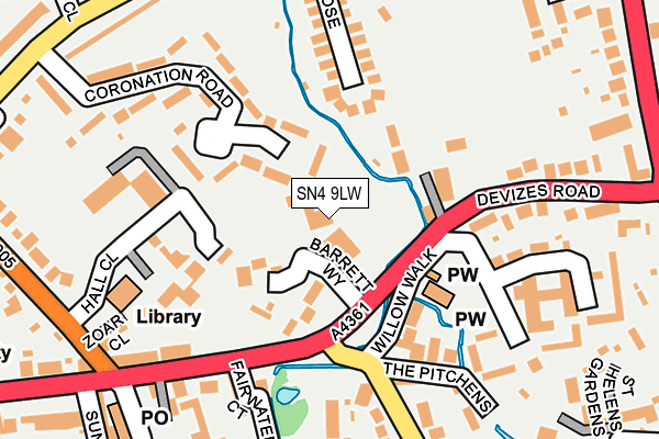 SN4 9LW map - OS OpenMap – Local (Ordnance Survey)