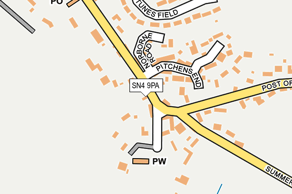 SN4 9PA map - OS OpenMap – Local (Ordnance Survey)