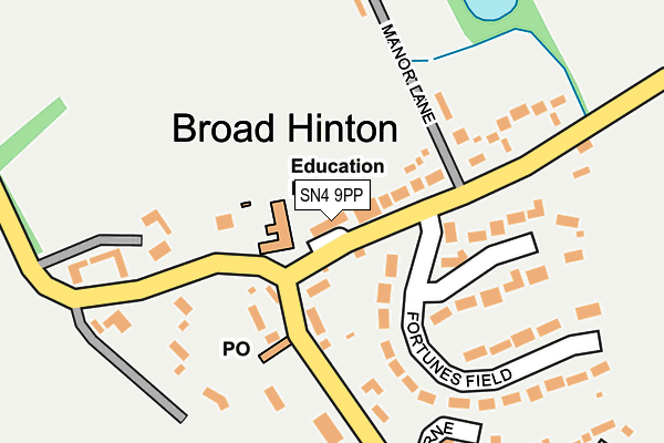 SN4 9PP map - OS OpenMap – Local (Ordnance Survey)