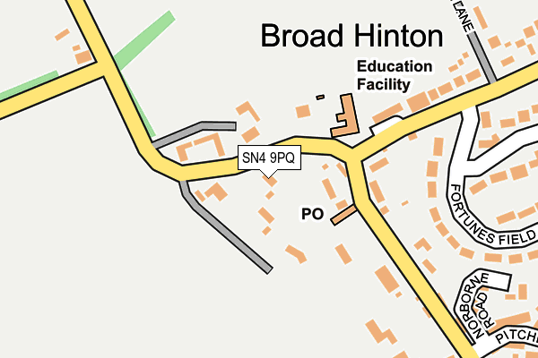 SN4 9PQ map - OS OpenMap – Local (Ordnance Survey)