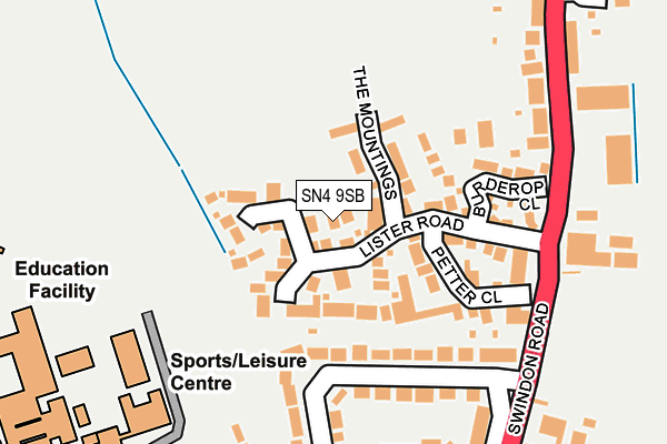 SN4 9SB map - OS OpenMap – Local (Ordnance Survey)