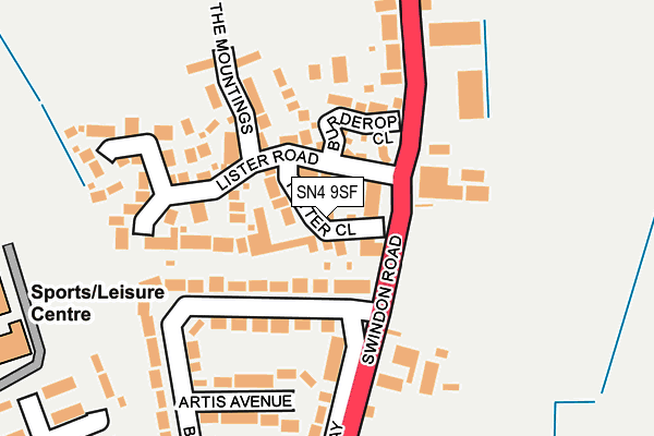 SN4 9SF map - OS OpenMap – Local (Ordnance Survey)