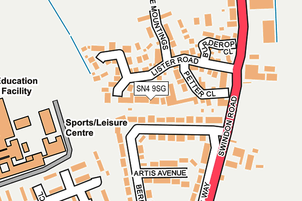 SN4 9SG map - OS OpenMap – Local (Ordnance Survey)