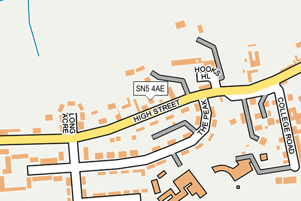 SN5 4AE map - OS OpenMap – Local (Ordnance Survey)