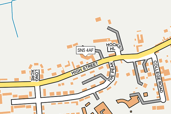 SN5 4AF map - OS OpenMap – Local (Ordnance Survey)