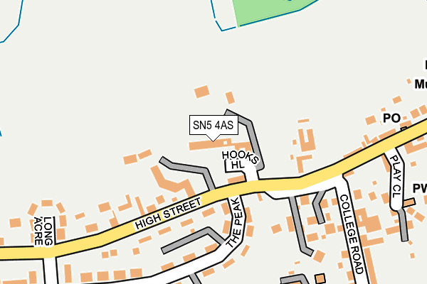 SN5 4AS map - OS OpenMap – Local (Ordnance Survey)