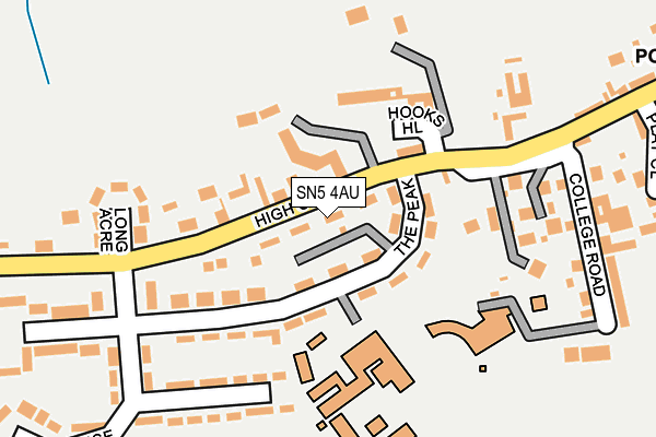 SN5 4AU map - OS OpenMap – Local (Ordnance Survey)