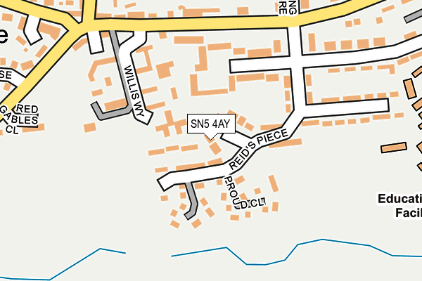 SN5 4AY map - OS OpenMap – Local (Ordnance Survey)