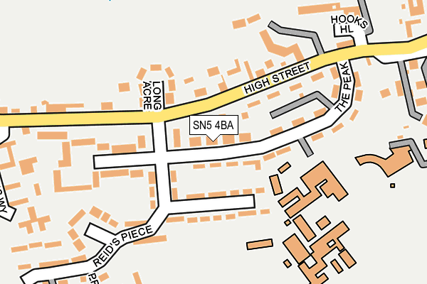 SN5 4BA map - OS OpenMap – Local (Ordnance Survey)
