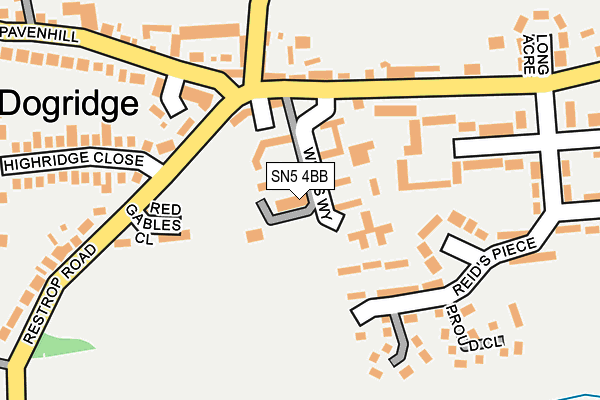 SN5 4BB map - OS OpenMap – Local (Ordnance Survey)