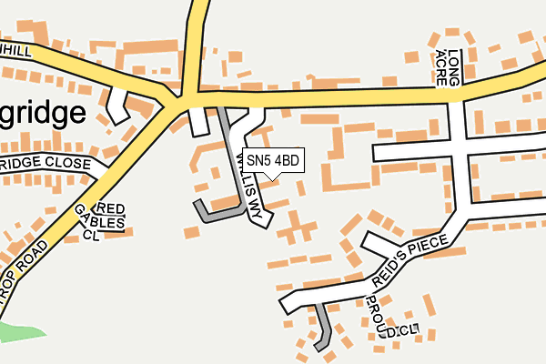 SN5 4BD map - OS OpenMap – Local (Ordnance Survey)